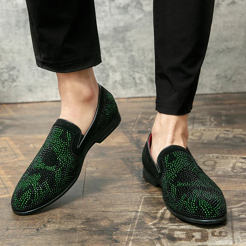 Loafers met strass-versieringen