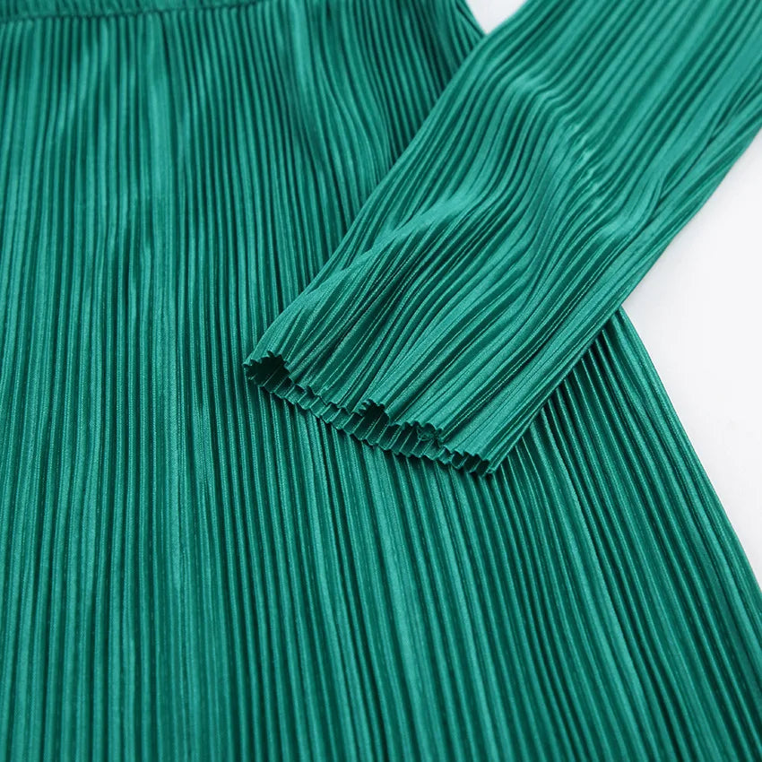 Geraffineerde geplooide mini-jurk met taillering