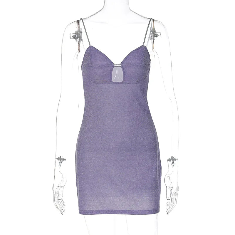 Fonkelende mini jurk met uitsnijding