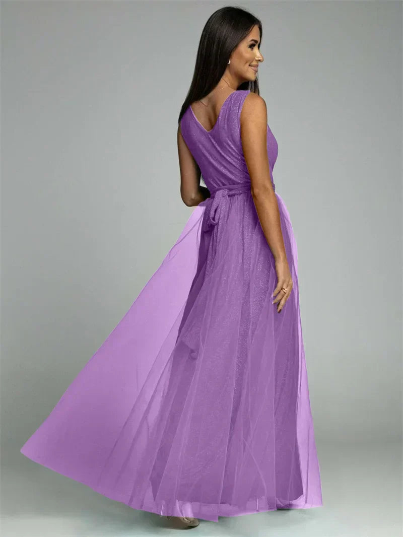 Elegante jurk met V-hals