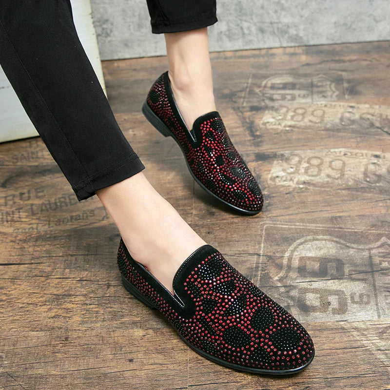 Loafers met strass-versieringen