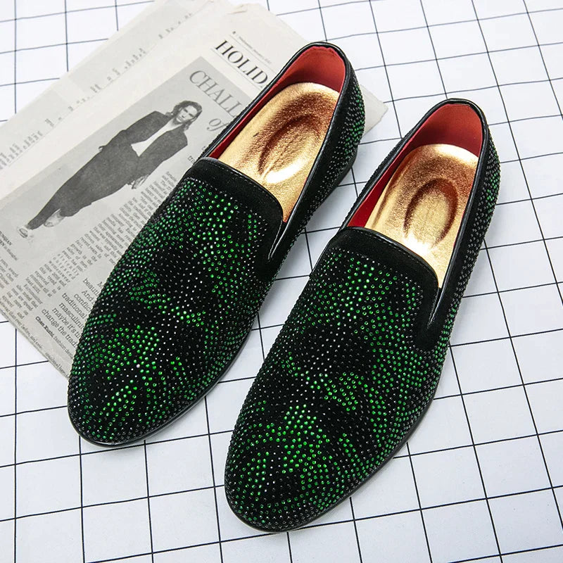 Loafers met strass-versieringen