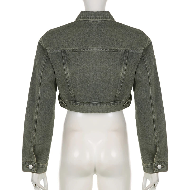 Kort spijkerjack met grote zakken