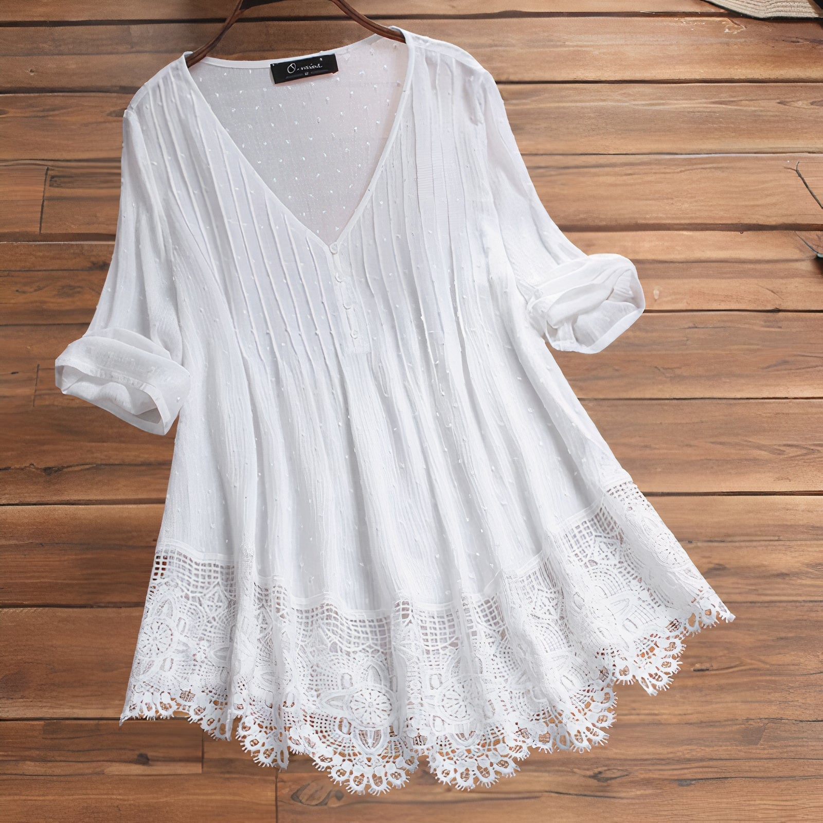 Vintage 3/4 mouw blouse