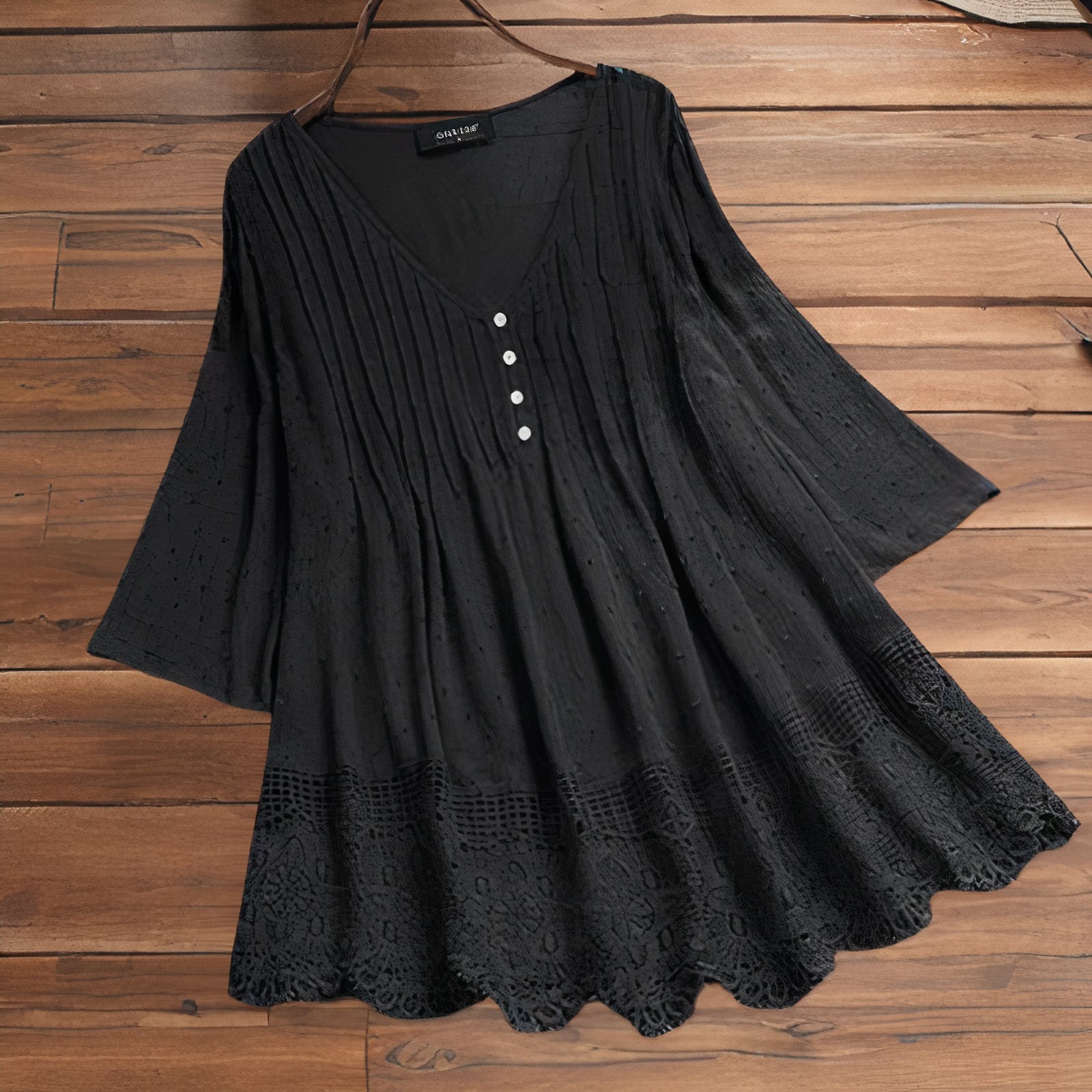 Vintage 3/4 mouw blouse