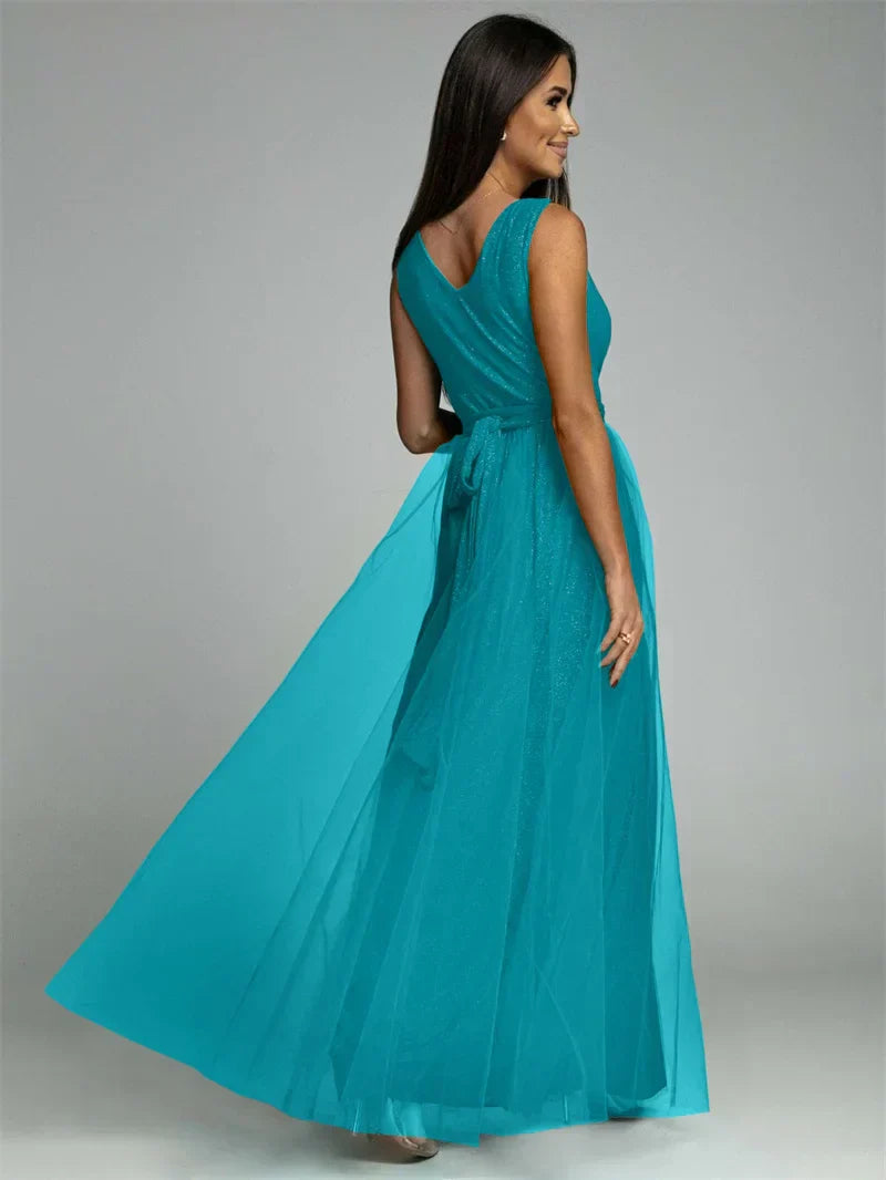 Elegante jurk met V-hals