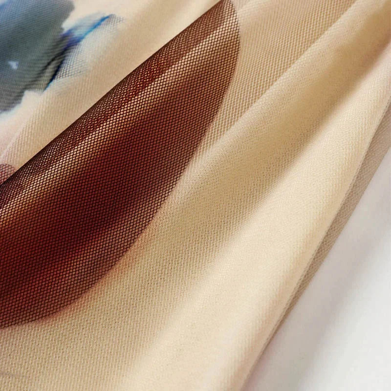 Maxi-jurk met bloemenprint en V-halslijn