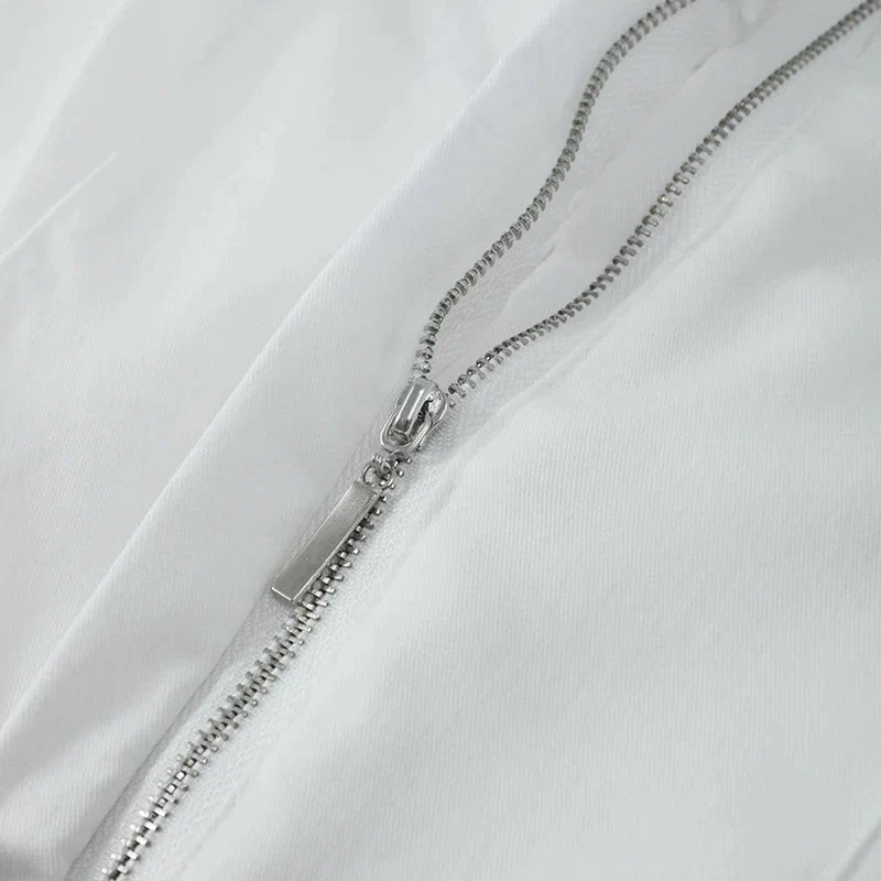 Gestructureerde, strapless top met peplum