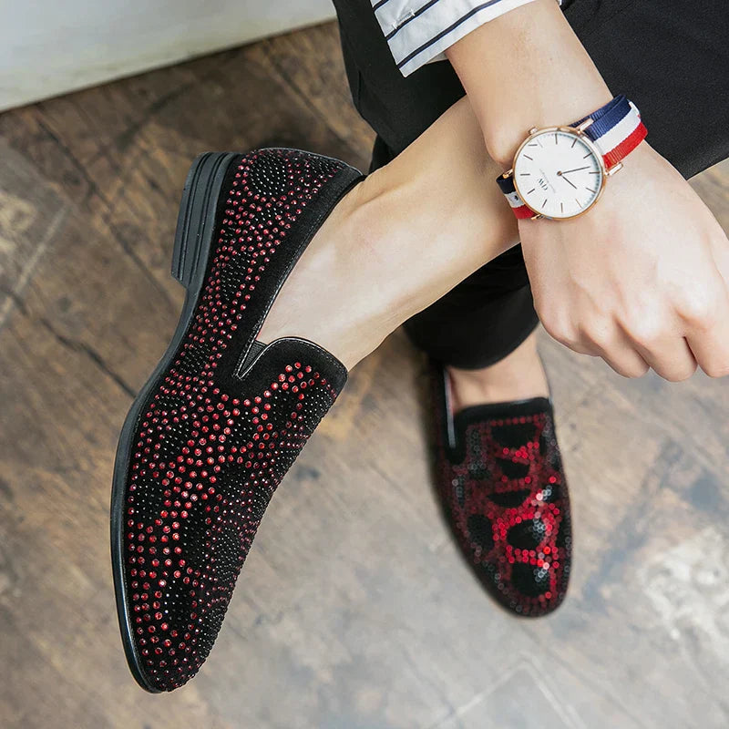 Loafers met strass-versieringen