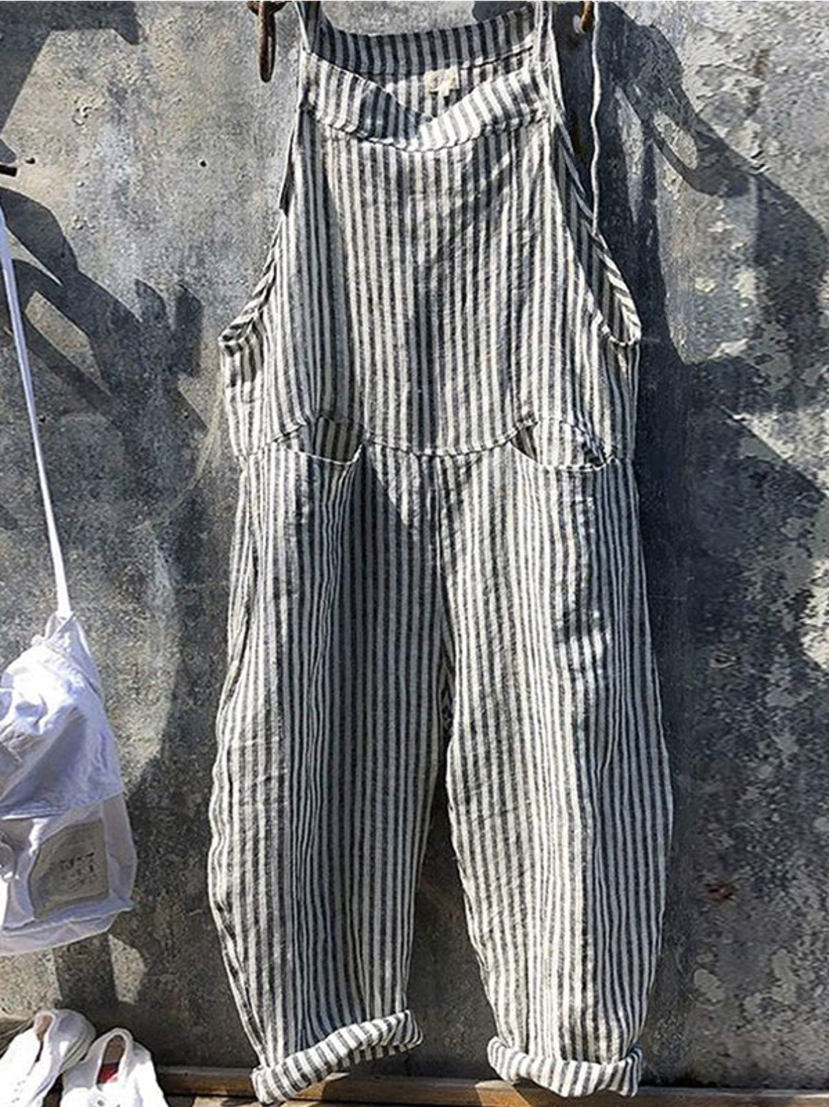 Gestreepte casual jumpsuit