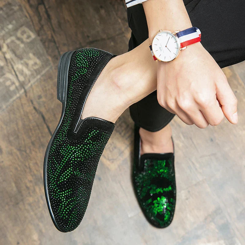 Loafers met strass-versieringen