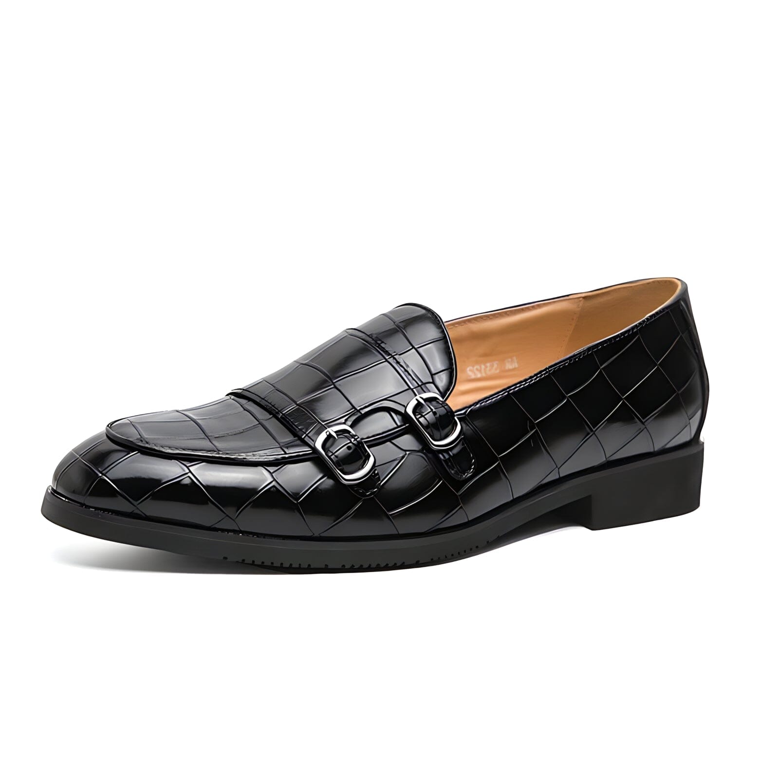 Gladleren schoenen met krokodillenmotief