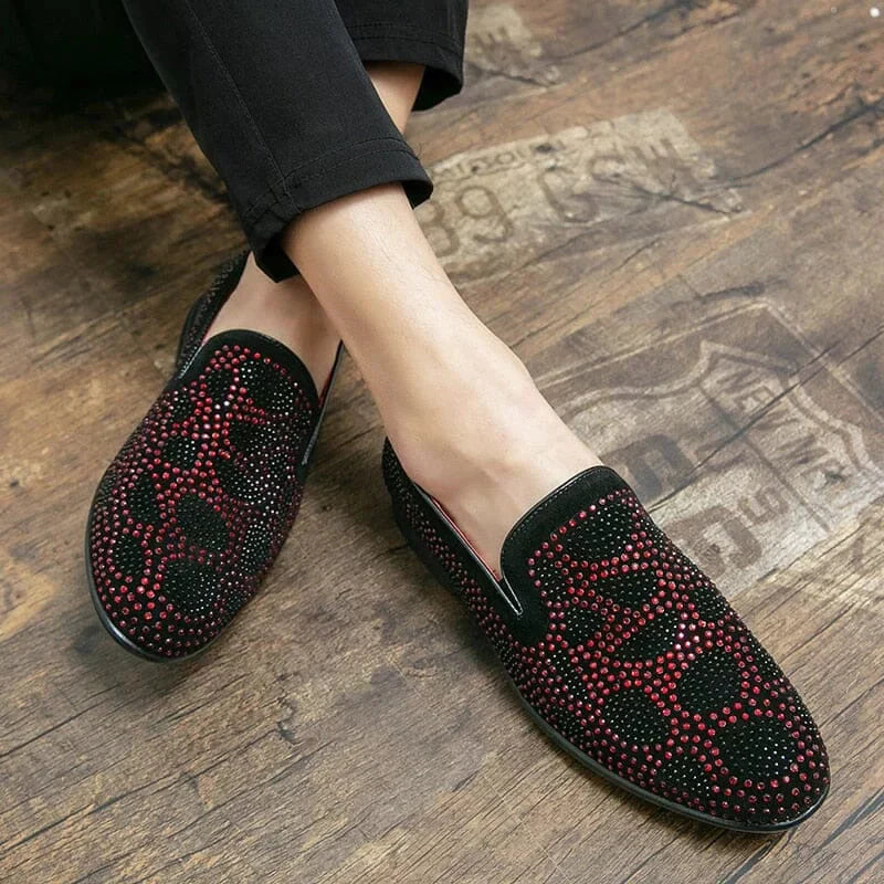 Loafers met strass-versieringen