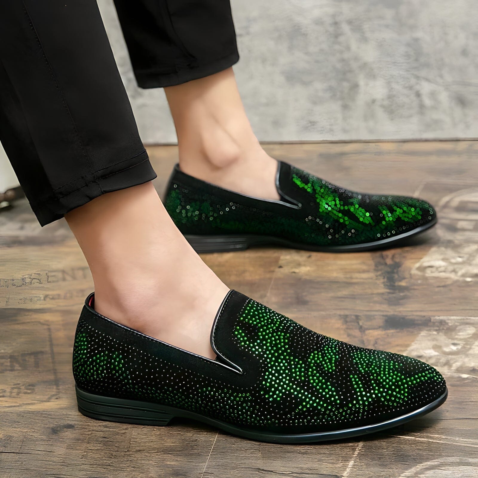 Loafers met strass-versieringen