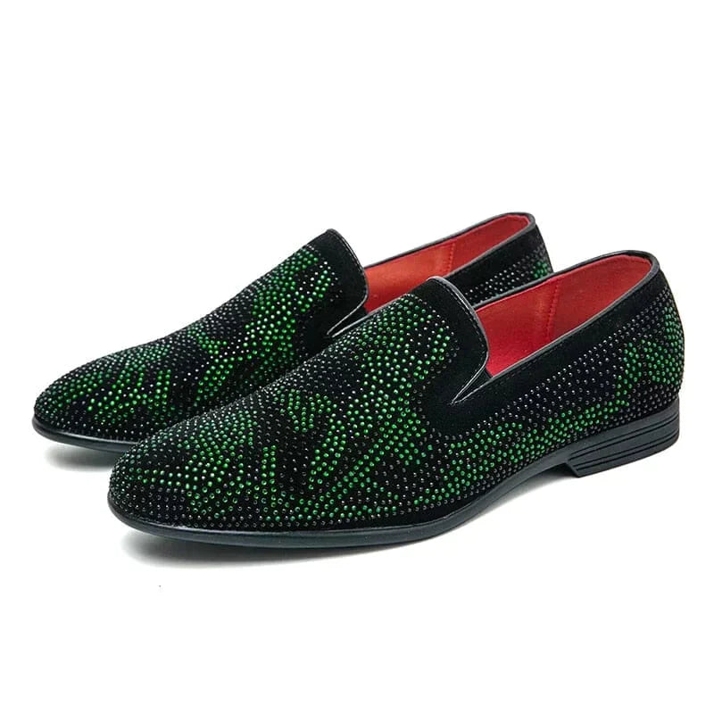 Loafers met strass-versieringen