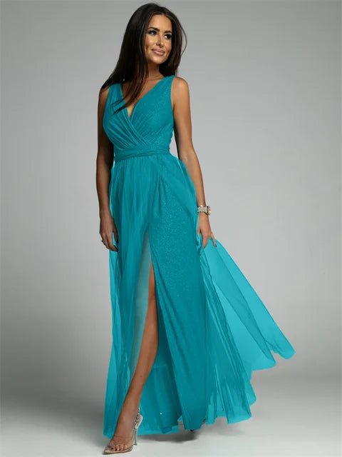 Elegante jurk met V-hals