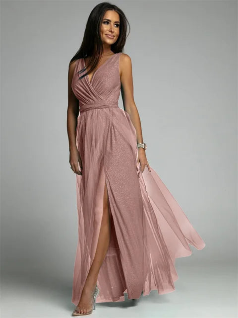 Elegante jurk met V-hals
