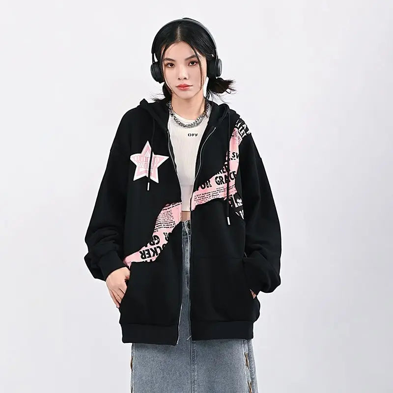 Oversized hoodie met grafische print