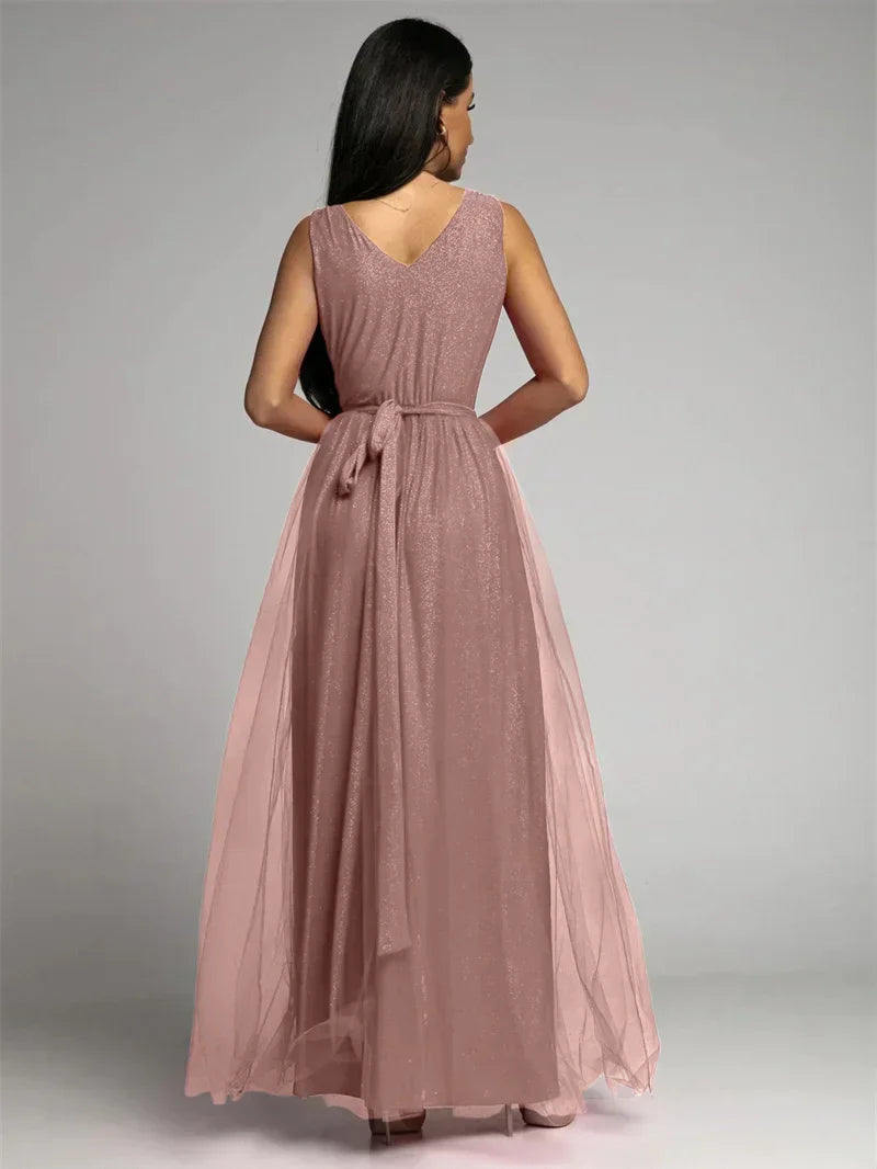 Elegante jurk met V-hals