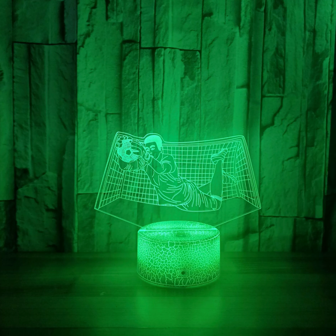 Voetbal 3D Illusie LED-Lamp - Nachtlampje - met Afstandsbediening