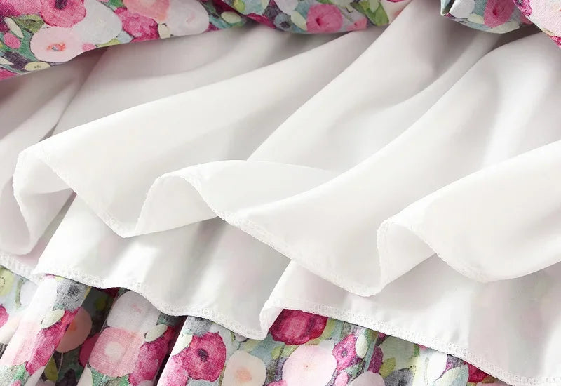 Kleurrijke boho A-lijn lange rok