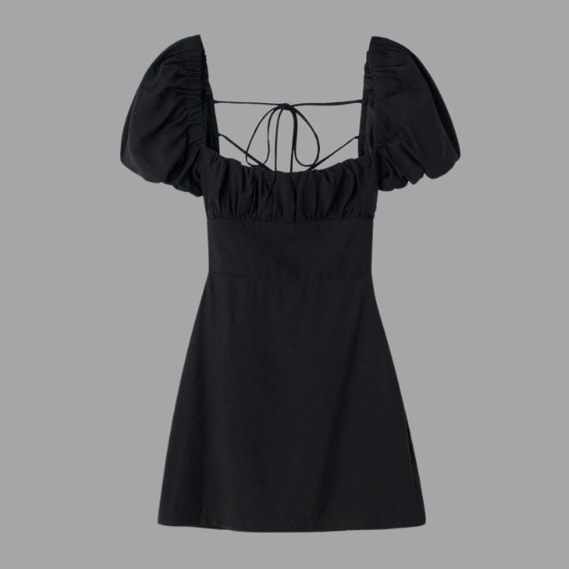 Jurk met vierkante halslijn