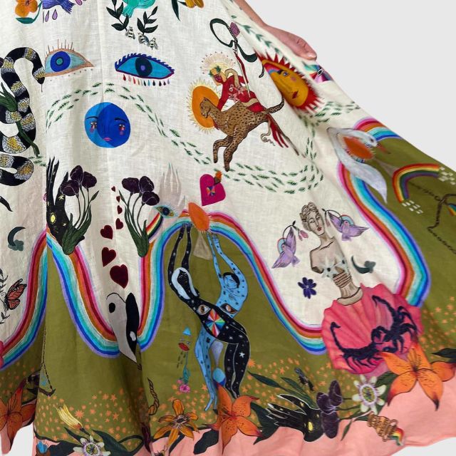 Maxi-jurk met speelse print