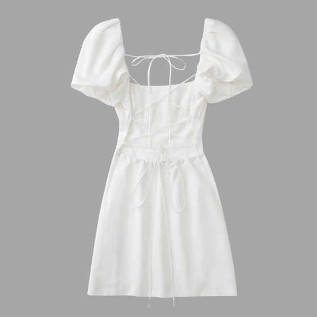 Jurk met vierkante halslijn