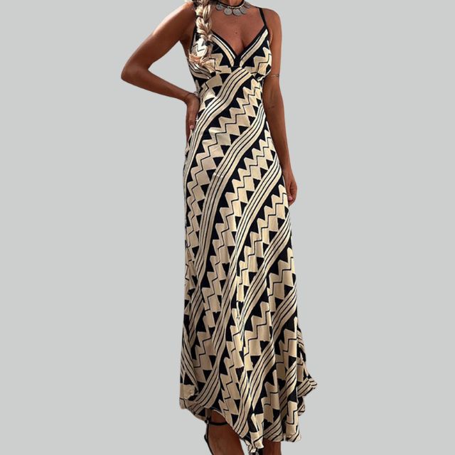 Maxi-jurk met spaghettibandjes