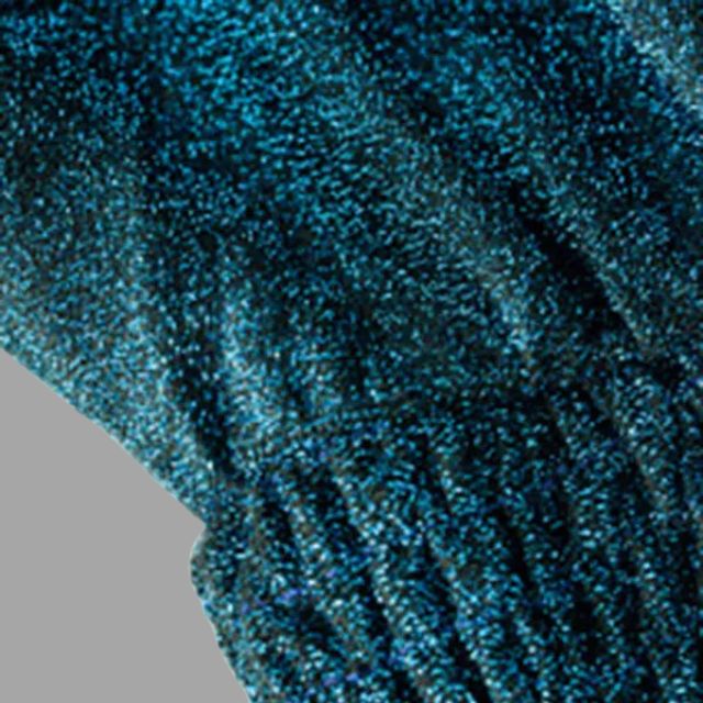 Glinsterende midi-jurk met gerimpelde taille