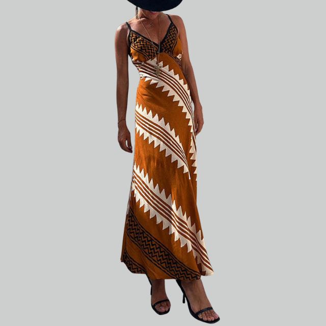 Maxi-jurk met spaghettibandjes