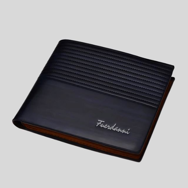 Elegante houten portemonnee met groefdetail