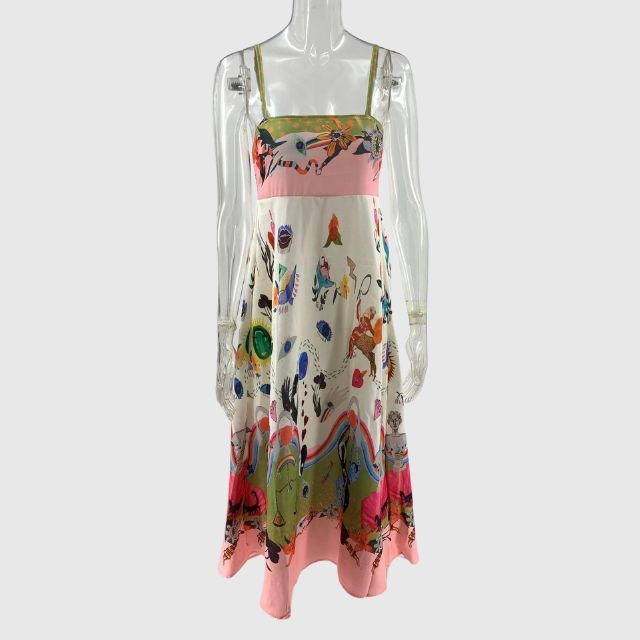Maxi-jurk met speelse print