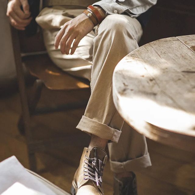 Gurkha broek met geplooide voorkant