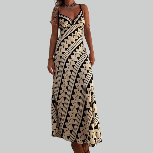 Maxi-jurk met spaghettibandjes