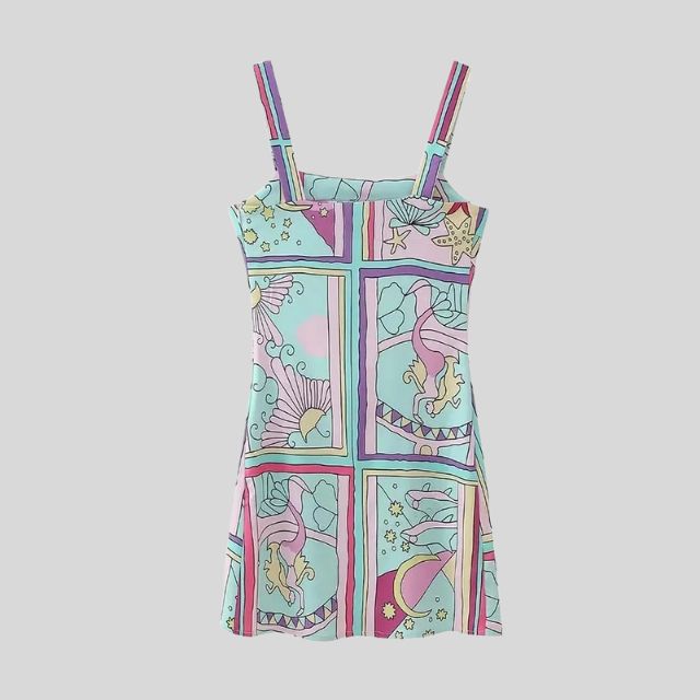 Mini-jurk met grillige print