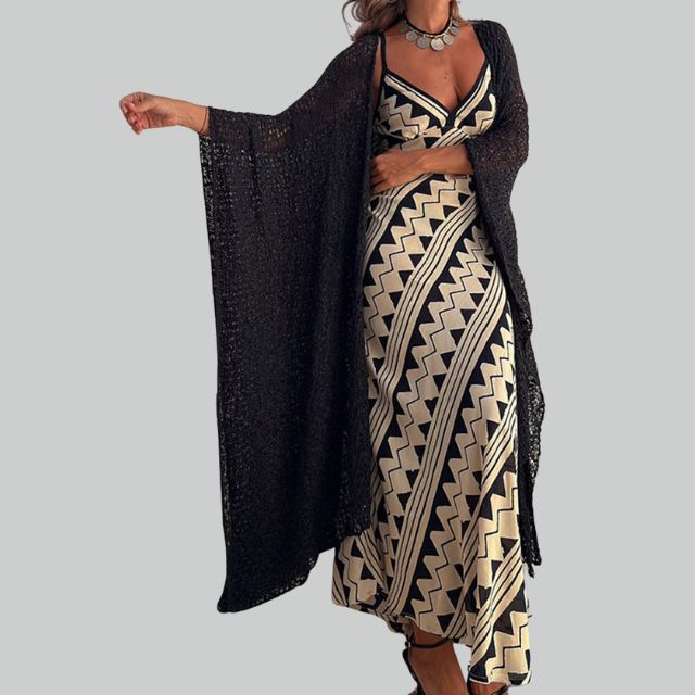 Maxi-jurk met spaghettibandjes