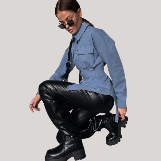 Gestructureerd overhemd met knoopsluiting