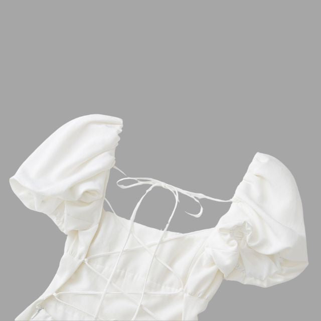 Jurk met vierkante halslijn