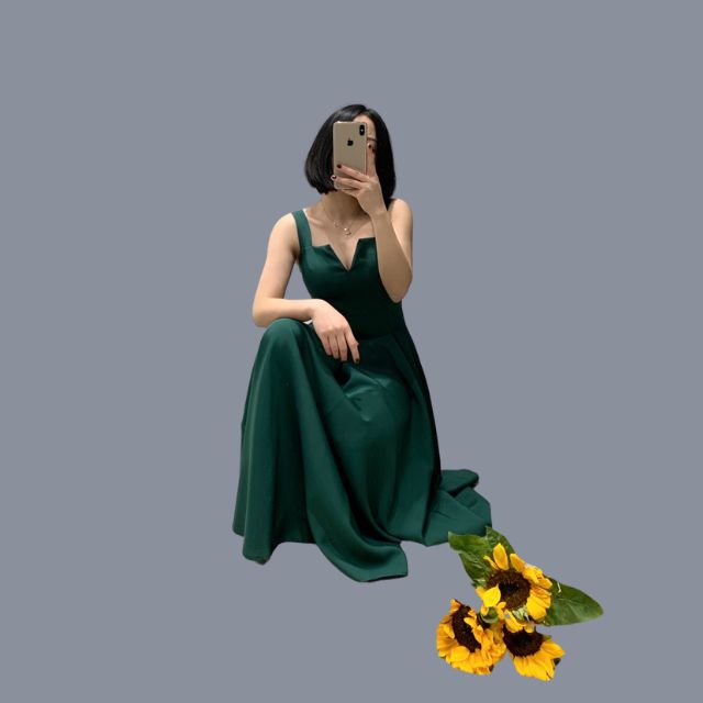 Mouwloze A-lijn avondjurk met sweetheart halslijn