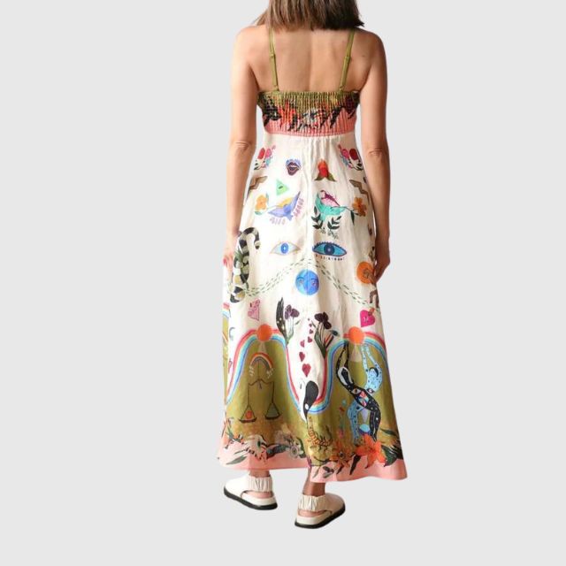 Maxi-jurk met speelse print