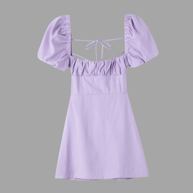 Jurk met vierkante halslijn