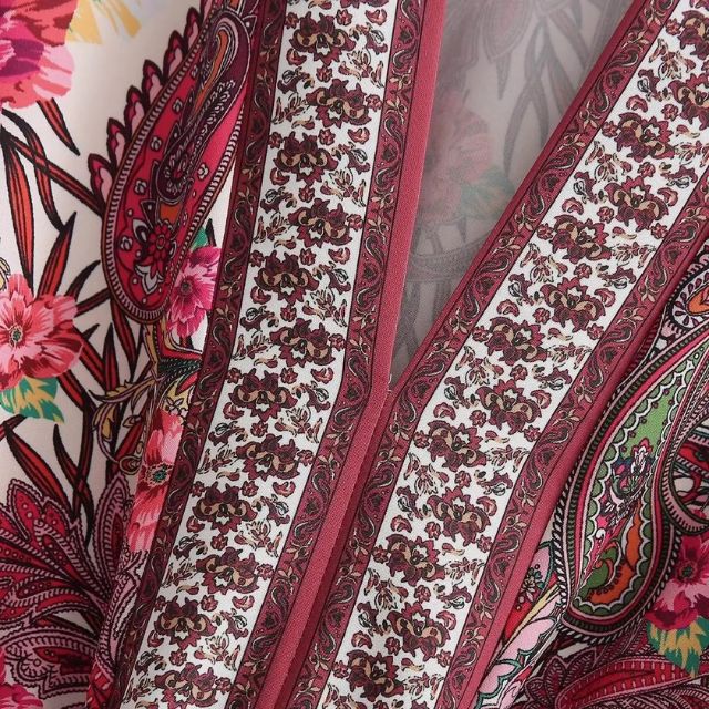 Paisley mini jurk met ceintuur