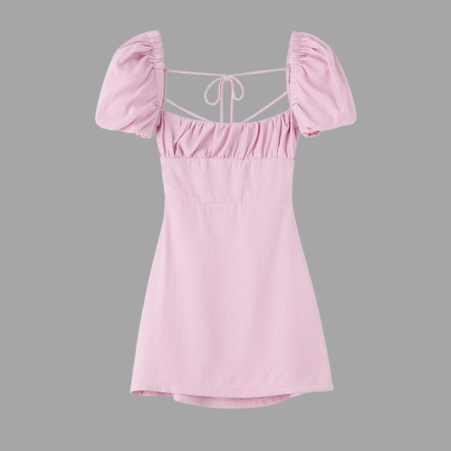 Jurk met vierkante halslijn