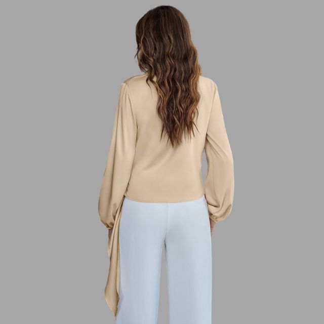 Wikkelblouse met V-hals