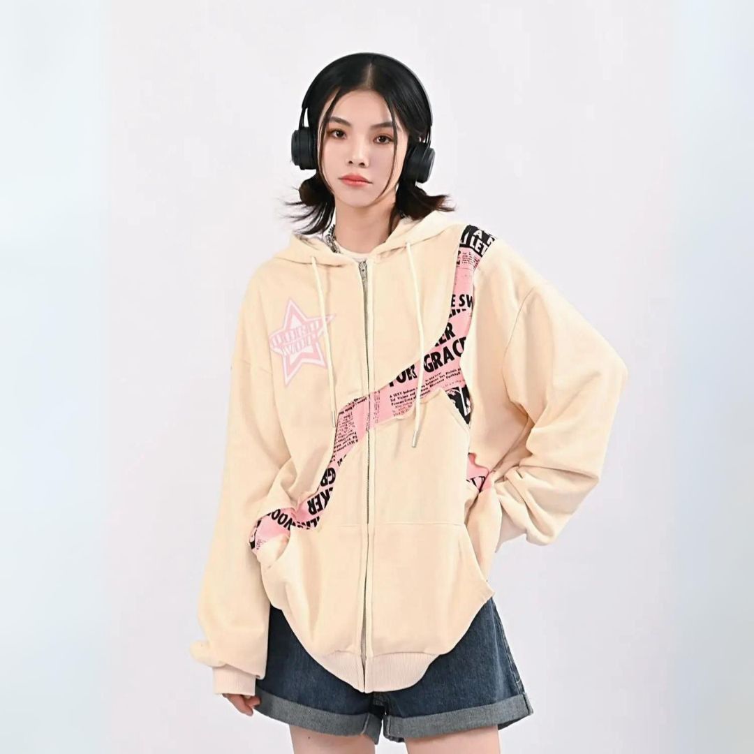 Oversized hoodie met grafische print