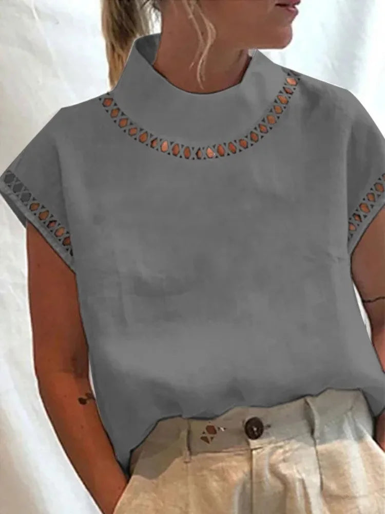 Oversized katoenen zomerblouse
