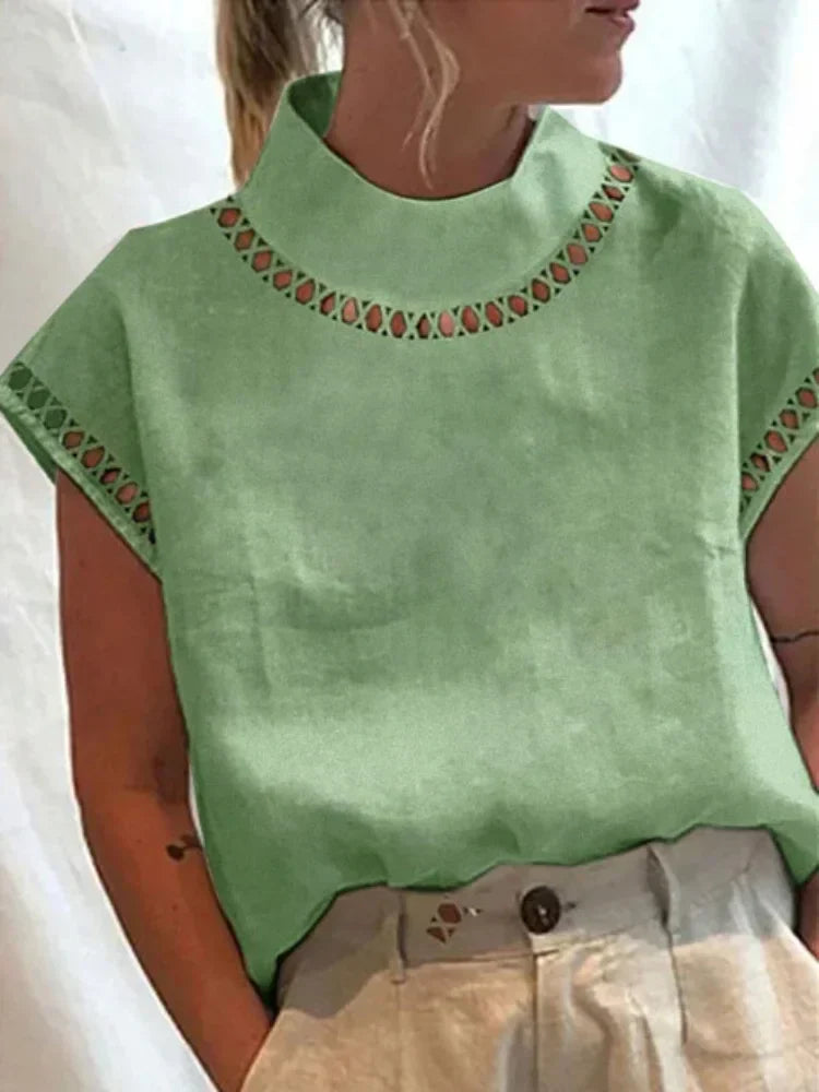 Oversized katoenen zomerblouse