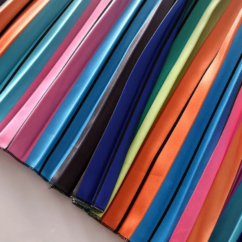 Rok met kleurverloop en plooien