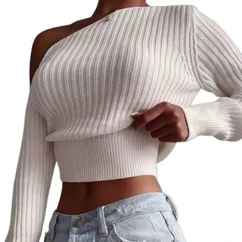 Off-shoulder trui